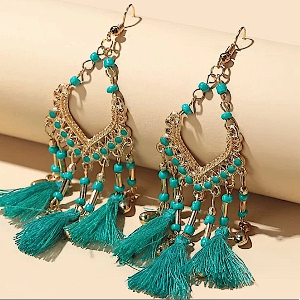2 FOR $20 Beaded Tassel Decor Earrings